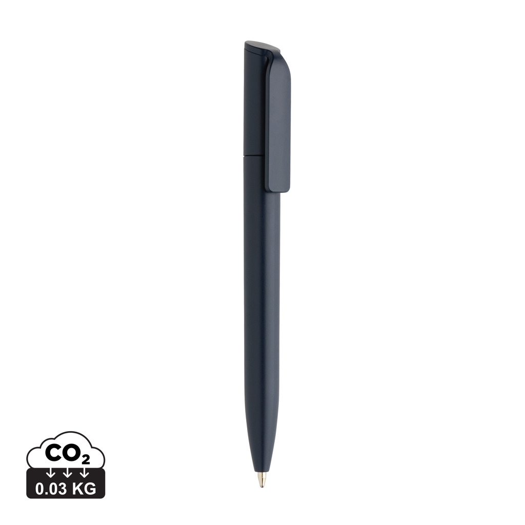 Mini stylo en ABS recyclé personnalisable Pocketpal Bleu marine